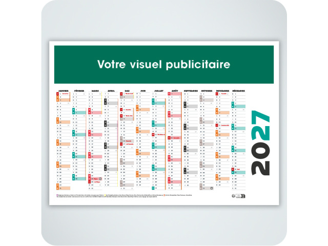 Calendrier mural PET 42x30 cm