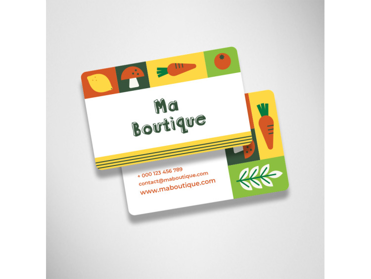 Cartes commerciales Carton Recto Verso