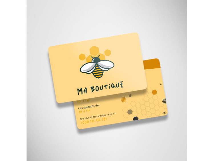 Cartes commerciales PET Mates Recto Verso