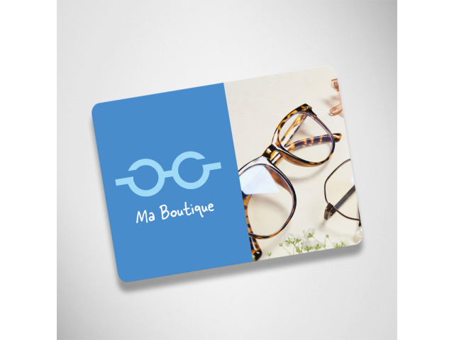 Cartes commerciales PET Maxiformat Recto seul