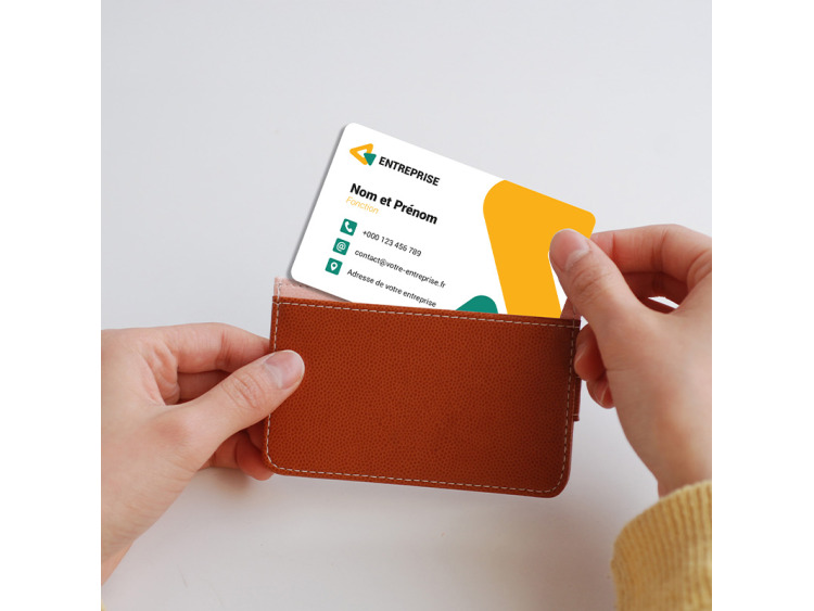 Cartes de visite PVC Blanc