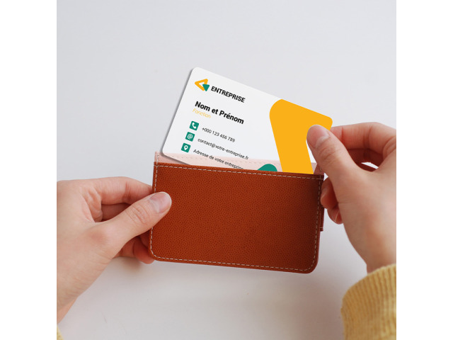 Cartes de visite PVC Transparent