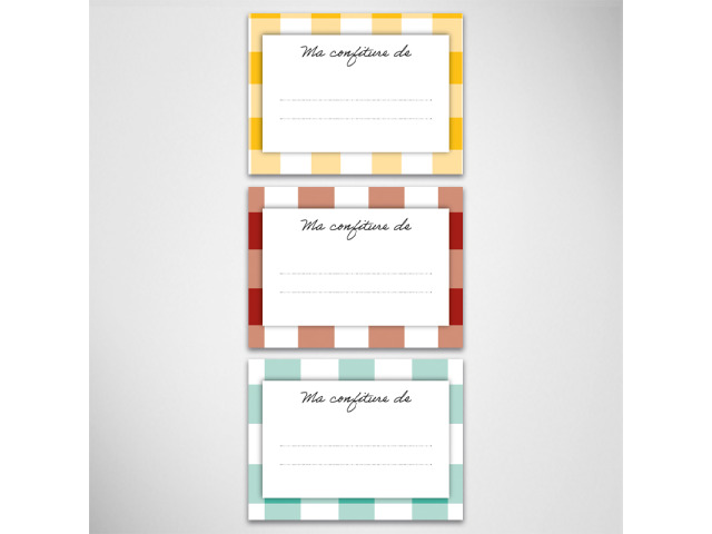 Étiquettes confiture standard
