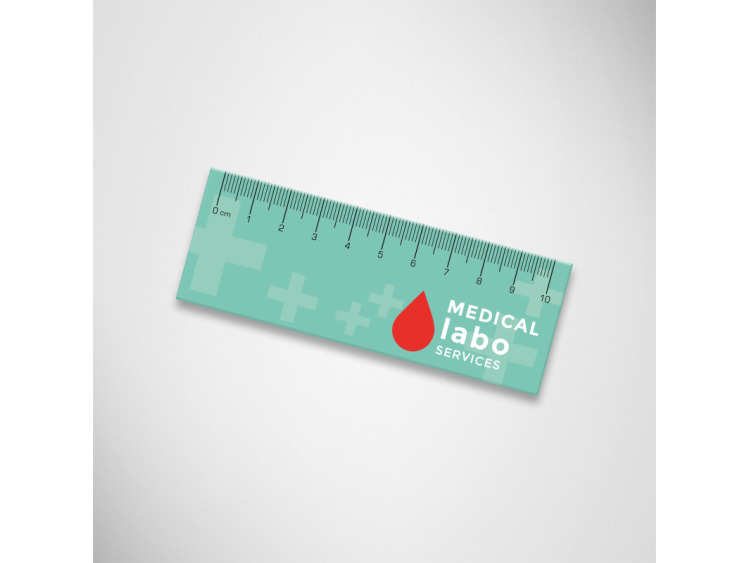 Règle publicitaire 10 cm - Recto seul