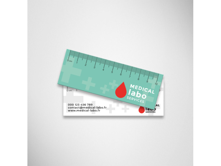 Règle publicitaire 10 cm - Recto Verso