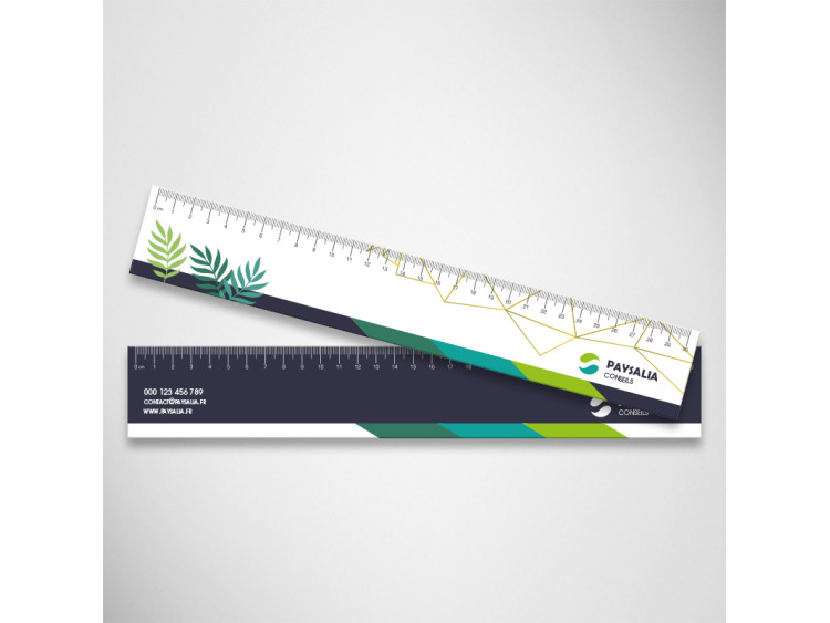 Règle publicitaire 30 cm - Recto Verso