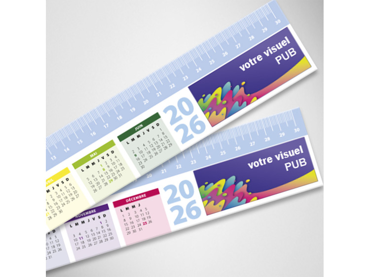 Règles calendriers 30 cm