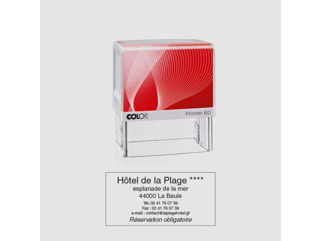 Tampon plastique 76x37mm